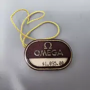 Vintage Omega Quartz Watch Hang Tag Red Caliber 1310 Plastic 1a