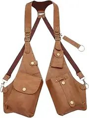 [Frediuo] Underarm Shoulder Bag Double Shoulder Pouch for Medieval Costume Parties Travel