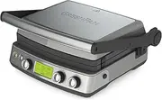 GreenPan Contact Grill, Stainless Steel, Multi-function 7-in-1 design, toxmin free - Thermolon volt, removable/reversible grill and teppanki casr aluminium plates, double cooking surface