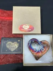 Raku Hand Formed Blessed Heart Signed By Jeremy Diller
