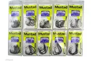 10PK Mustad Hoodlum Live Bait-Sizes 1/0|2/0|3/0|4/0|5/0|6/0|7/0|8/0|9/0|10/0