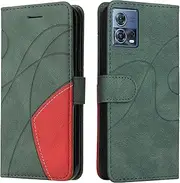 Cell Phone Flip Case Cover Compatible With Motorola Edge 30 Fusion Leather Wallet Case, Card Slot Holder Flip Phone Case Compatible With Motorola Edge 30 Fusion Case Wallet Men’s And Women’s Shockproo