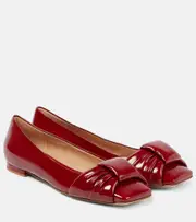 [Gianvito Rossi] Gianvito Rossi Paradì patent leather ballet flats AU 8 red