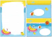 Children's Writing Paper with Envelope Letter Pad with Envelope for Girls Boys Children Summer Motif Banan Children's Motif Notepad Lined (A5 Pad with 25 Sheets + 15 Envelopes)