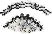 [RAHYMA] 32Pcs Acrylic Taper Kit with Ear Plugs -Rings 14G-0G Stretching Kit/527