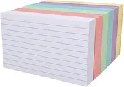 300pcs Colorful Lined Index Cards for Note Taking and Studying Multi Use Flashcards for Office and School Supplies