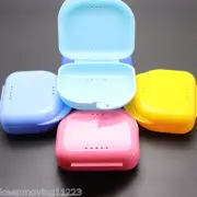 10 Pcs Dental Retainer Orthodontic Mouthguard Denture Storage Cases Box Tray