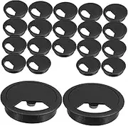 MINAOLULUS 21pcs Round Desk Cable Organizer Grommet Cover Wire Hole Plug for Office Computer Desks Stylish Desktop Cable Management