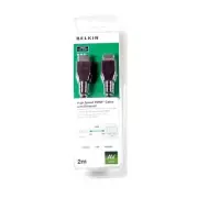 BELKIN HIGH SPEED HDMI CABLE WITH ETHERNET 1080P 2M DOUBLE SHIELDING F3Y020BF2M