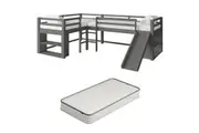 Coreen Loft Bed & Cybele Mattress Package - Grey