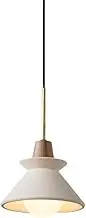 CJLWSLCO Simple Creative White Cement Bedside Single Pendant Lightled Bedroom Living Room Dining Room Decoration Hanging Lamp LEDE27 Light Source Chandeliers Modern Simple Home Lighting Fixtures