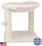 TRIXIE Baza Scratching Post with Hammock | 18" Base. Color: Cream
