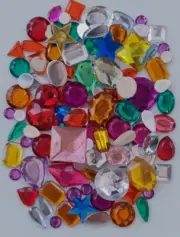 Acrylic Flatback Plastic Stones, Value Pack 100+ pc.