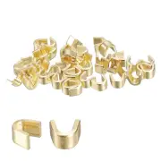40Pcs #8 U Shape Top Stoppers for Zippers Replacing, Light Golden