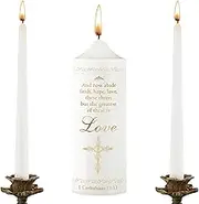 Frienda Unity Candles for Wedding Ceremony Set Wedding Unity Taper Candles Catholic Religious Ceremony Accessories(Charming Style)