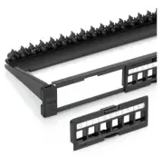 Everest Media Solutions 24 Port Keystone Patch Panel (2-Pack) - Use with Slim...