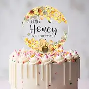 A Little Honey is On the Way Cake Topper, Winnie Baby Shower Decoration, Honey Themed Cake Topper, Baby Shower Cake Decoration, Perfect for Birthday Cake Toppers Supplies