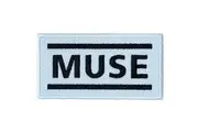 Muse Woven Logo Iron On Patch (White/Black) (One Size)