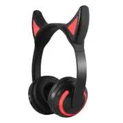 Bluetooth Stereo Cat Ear Headphones Flashing Glowing Cat Ear Headphones Gaming Headset Earphone With 7s Led Light Cat Ears