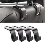 Car Seat Headrest Hook 4Pcs Auto Seat Hanger Storage Organizer for Purse Handbag