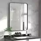 PRIMEPLUS 24 in. W x 36 in. H Large Wall Mirror Vanity Mirror in Brushed Black