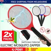 2x Bug Electric Swatter Racket Mosquito Fly Swatter Insect Killer Handheld AU