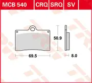 TRW Lucas Racing rubber MCB540CRQ
