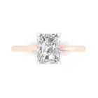 2.0 ct Emerald VVS1 Cut Sapphire Wedding Bridal engagement Ring 14k Rose Gold
