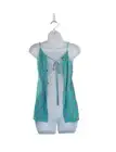 Forever 21 Open Back Top Size Medium Turquoise Floral Adjustable Tie Strings.
