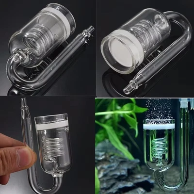 Aquarium Diffuser Glass Spiral Atomizer CO2 Reactor for Planted Tanks