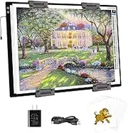 PICOVISTA A1 Large Light Pad for Diamond Painting,LED Tracing Light Box with 3 Color Modes and Adjustable Brightness,Battery Powered Oversize Light Table for Weeding Vinyl,Drawing,Sketching,Artists