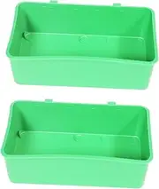 BCOATH 2pcs Bird Bath Tub Guinea Pig Cage Bird Bath for Cage Sink Cage Floor Bird Bath Jaula Hair Catcher for Bathtub Drain Bird Bath Bowl Only Large Bird Bath Watering Bebe Plastic Green