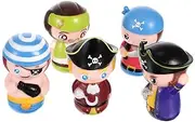 Educational Boys and Girls Hand Puppet Toy Set 5pcs Small Pirate Finger Puppets for Christmas Party Favors