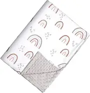 Beanie Blanket Cots Plush Throw Blankets Newborn Comfort Blanket Thicken Blanket Fleece Blanket Dots Blanket for Newborn Receiving Blanket Office Blanket Polyester