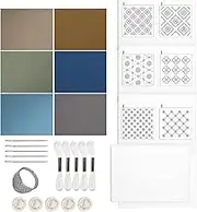 Water Soluble Sashiko Kit - Beginner Embroidery Set, Hand Sewing Kit, Fabric Material Pack | Pre-Printed Patterns Easy Stitching, Traditional Japanese Needlework Creative Craft Hobby Enthusiasts
