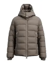 Zippered down jacket 4 mocha