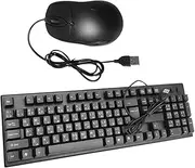 Operitacx 1Set Wired Keyboard and Mouse Arabic Letter USB Keyboard with Ergonomic Design Light and Durable Computer Accessory for Home Office Use