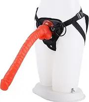 HGDTYRI Strap On Dildo 41cm Extra Long Silicone Strap-On Penis Removable Dildos with Strong Suction Cup 3 O-Rings Anal Dildo Sex Toys for Women Couples(B Red)