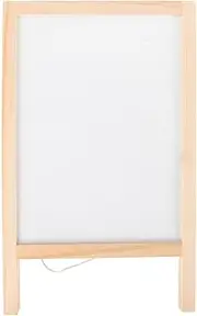 MAGICLULU Double Sided Easel Tabletop Chalkboard Wooden Freestanding Chalk Board Note Memo Board Message Board 15.72x9.82in Black and White Board with Eraser