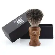 Luxury 100% Vegan Black Badger Hair Wet Shaving Brush Best Men Shave Gift Barber