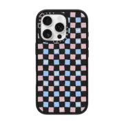iPhone 16 Pro Impact Case MagSafe Compatible Checkered Butterflies