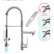 GIMILI Kitchen Faucet with Pull Down Sprayer Single Handle High Pressure Brushed