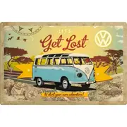 Nostalgic Art VW Lets Get Lost 40x60cm XL Metal Tin Sign Wall Hanging Decor