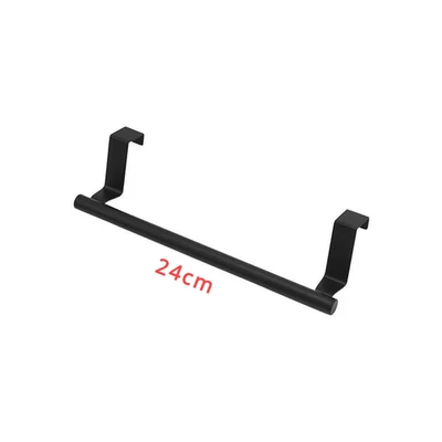 Over Cabinet Towel Rack Steel Hanging Rod Bathroom Door Storage Organizer