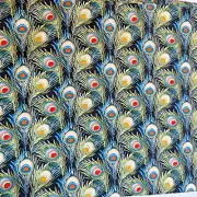 Faye Burgos Marcus Fabric Peacock Feathers 2.5 Yard Total Lot