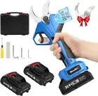 Cordless Electric Pruning Shears Secateur Branch Cutter Scissors + 2 Batteries