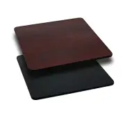 30'' Square Restaurant Table Top with Natural or Walnut Reversible Laminate Top