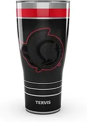 Tervis Traveler NHL Ottawa Senators - Night Game Triple Walled Insulated Tumbler Travel Cup Keeps Drinks Cold & Hot, 30oz, Stainless Steel
