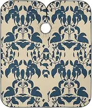 RPLIFE Blue Leaf Beige Barber Gown Adjustable Barber Cape, 64.9 x 55.1 Inches Haircutting Capes Salons, Blue Leaf Beige