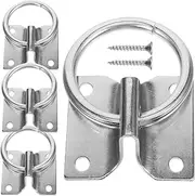 Happyyami Metal Tie Ring for Horses 4pcs Tie Ring Set for Training and Competition Use